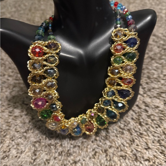 Elegant Multicolor Gemstone Necklace 14 - Picture 3 of 5